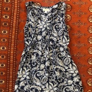 Blue paisley Loft dress
